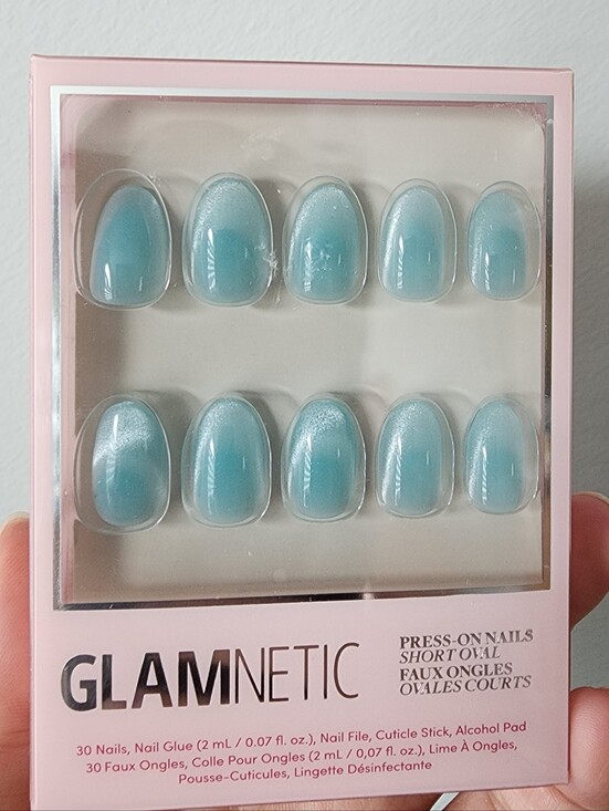 Glamnetic Other - GLAMnetic Press-On Nails, Unicorn Tears, Shimmery Aqua Blue NEW